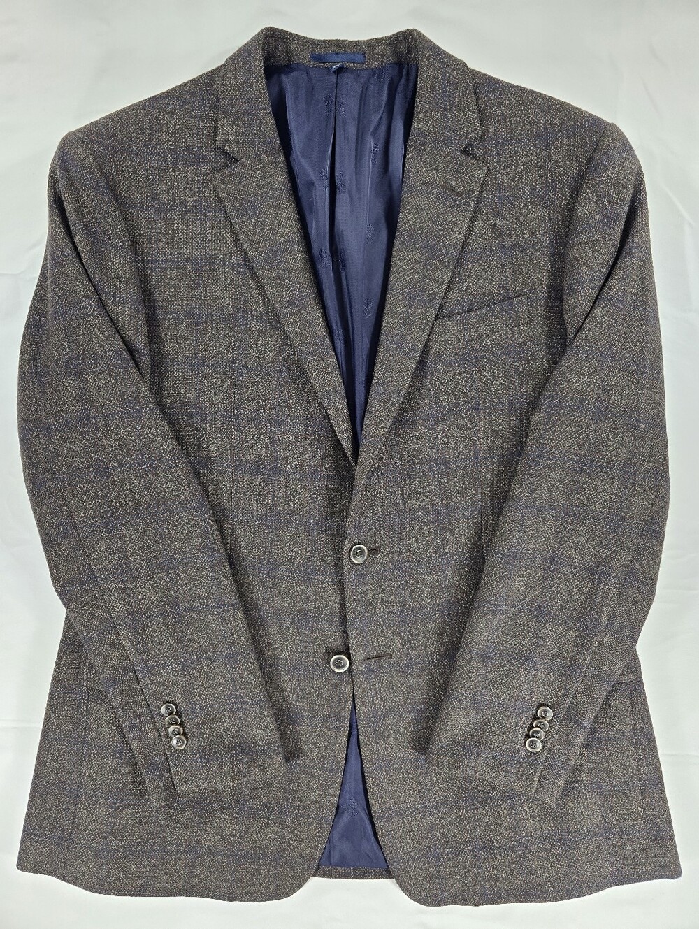 Jos A Bank Wool Blazer Jacket Mens 44L Long Brown Sport Coat 1905 Brrr Comfort